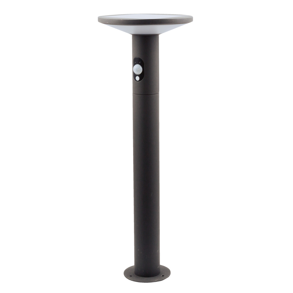 HEITRONIC Solar-LED-Sockelleuchte KARINA, 210 lm, 3000 K, Aluminium, Akku, Bewegungssensor, IP54