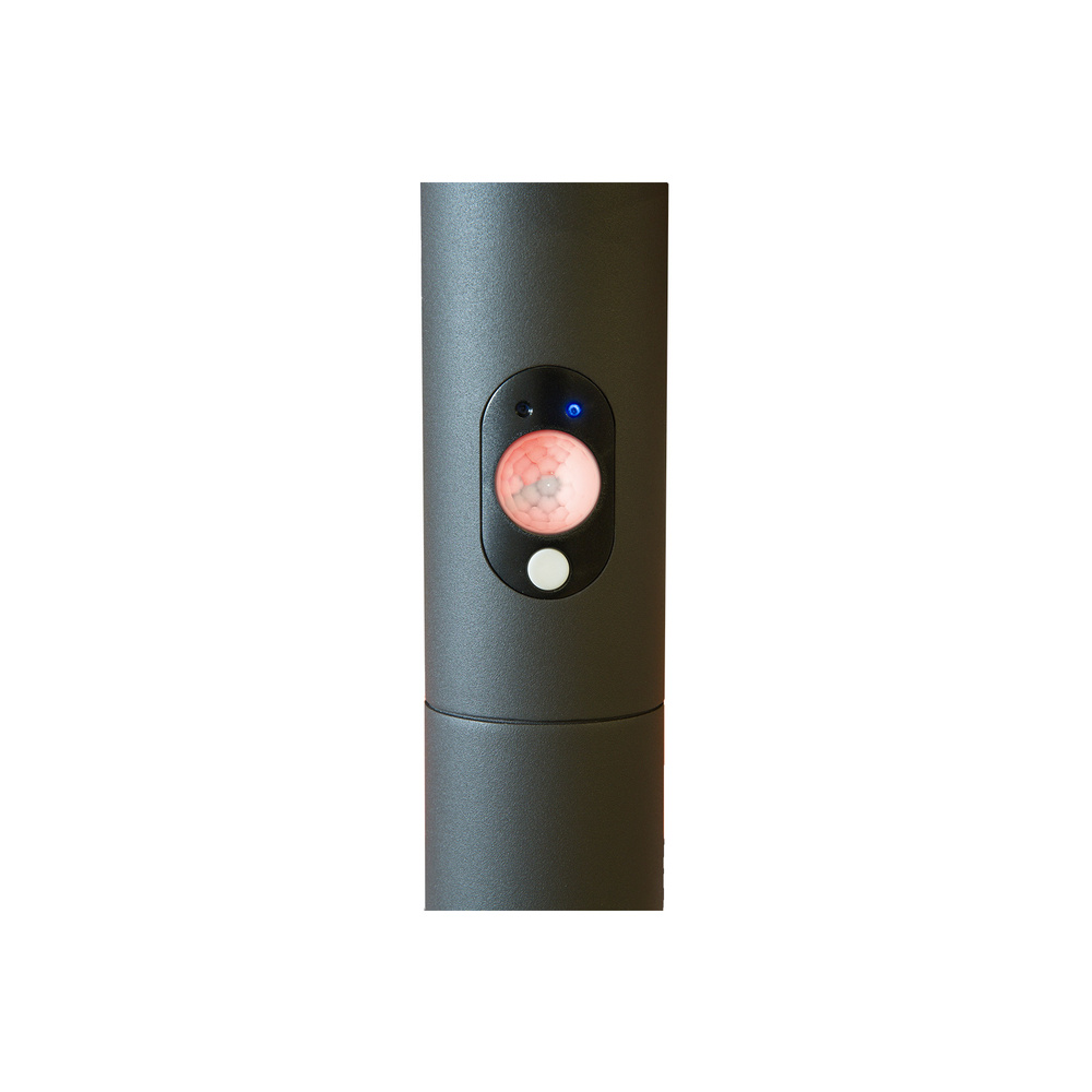 HEITRONIC Solar-LED-Standleuchte KARINA, 210 lm, 3000 K, Aluminium, Akku, Bewegungssensor, IP54