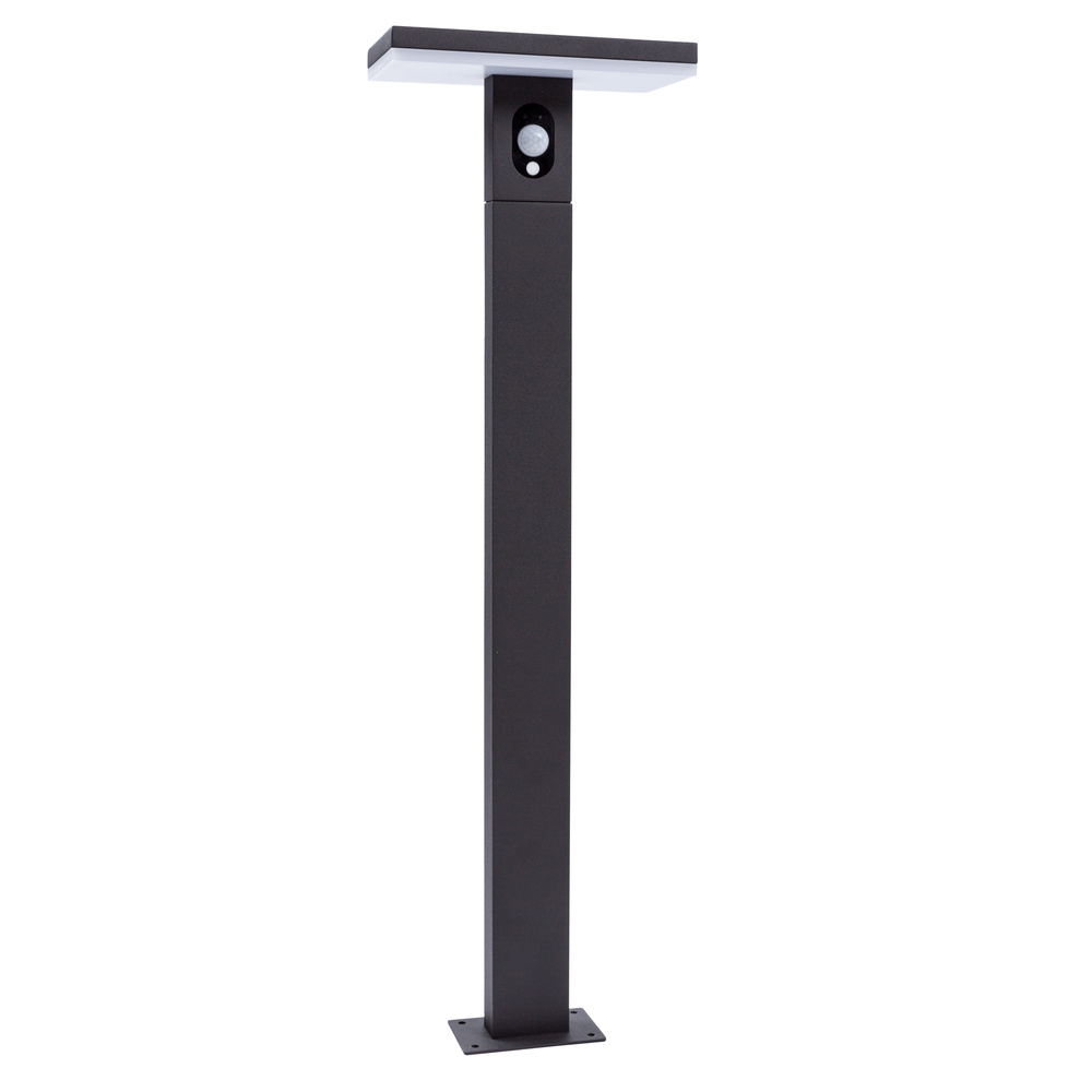 HEITRONIC Solar-LED-Standleuchte ARIANE, 210 lm, 3000 K, Aluminium, Akku, Bewegungssensor, IP54