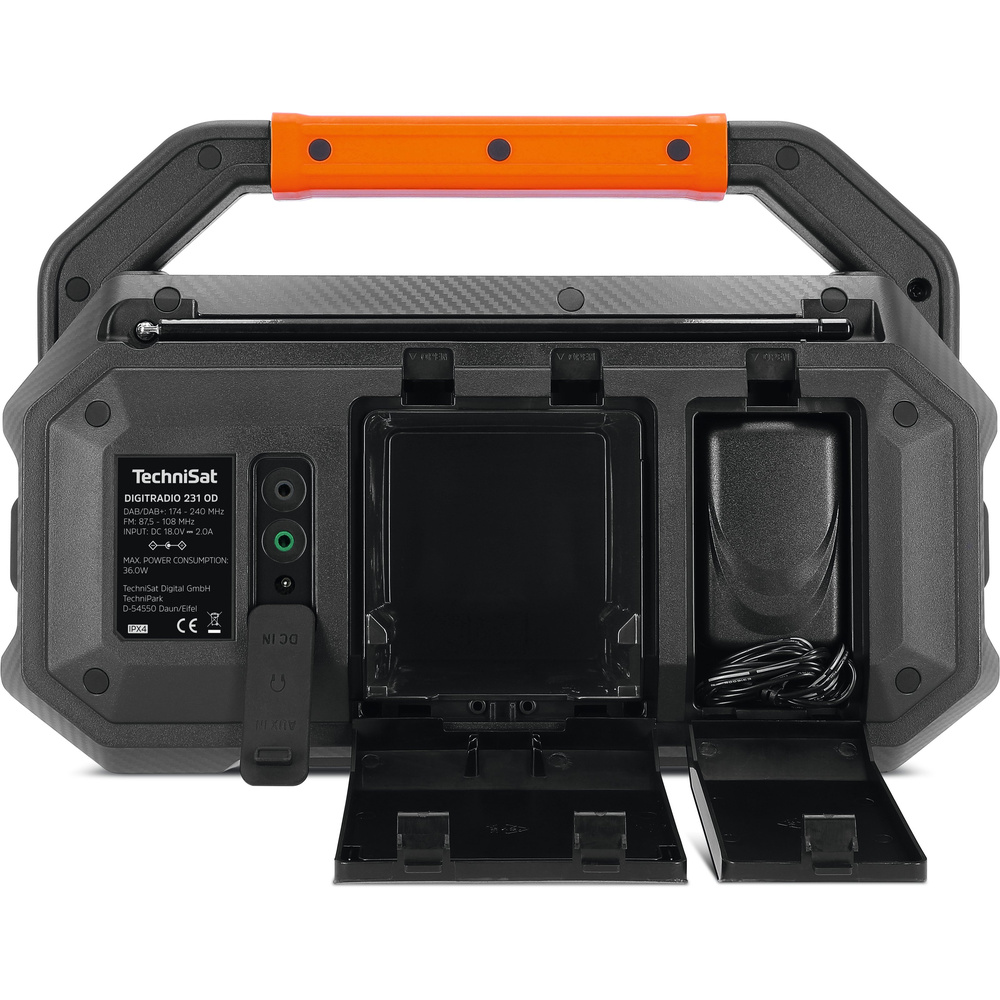 TechniSat Baustellenradio DigitRadio 231 OD, DAB+/UKW, kompatibel mit 18-V-Bosch/Makita/DeWalt-Akkus