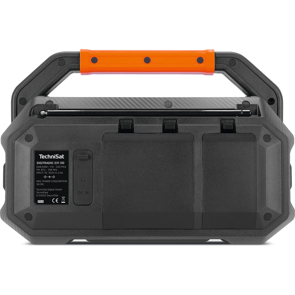 TechniSat Baustellenradio DigitRadio 231 OD, DAB+/UKW, kompatibel mit 18-V-Bosch/Makita/DeWalt-Akkus