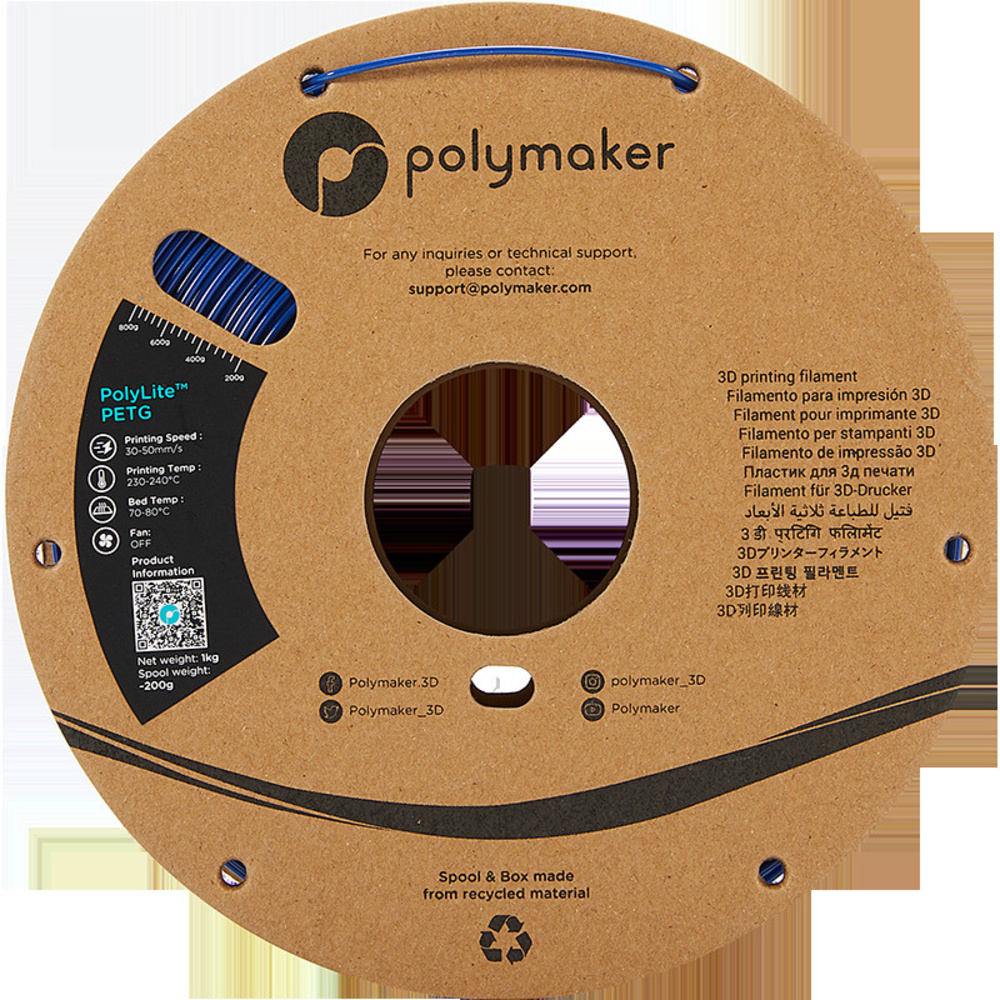 Polymaker PETG-Filament PolyLite, 1,75 mm, blau