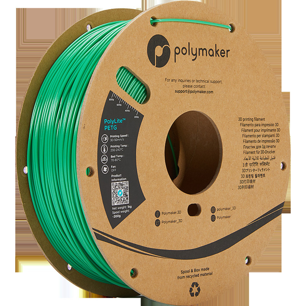 Polymaker PETG-Filament PolyLite, 1,75 mm, grün 1 kg