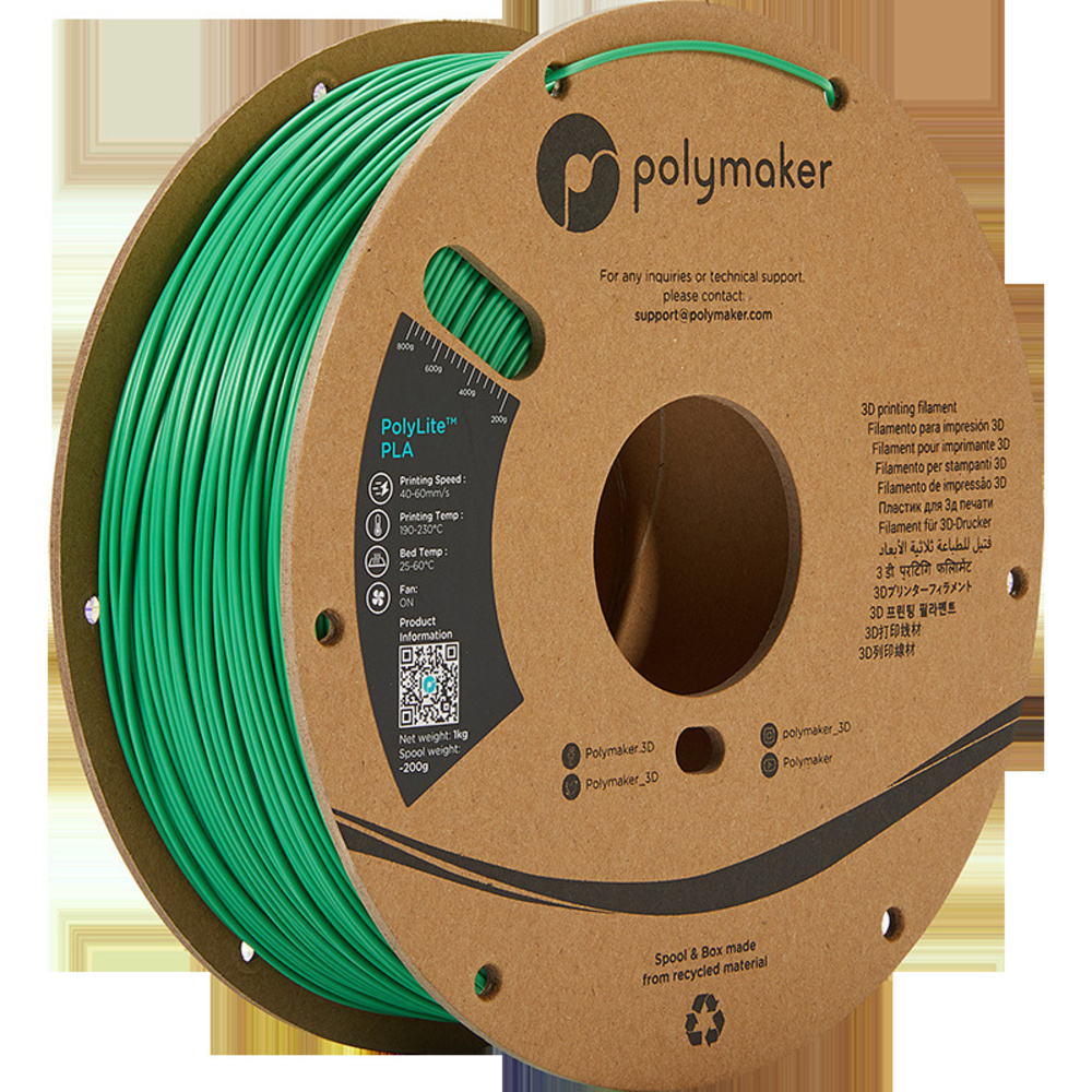 Polymaker PLA-Filament PolyLite, grün, 1,75 mm, 1 kg