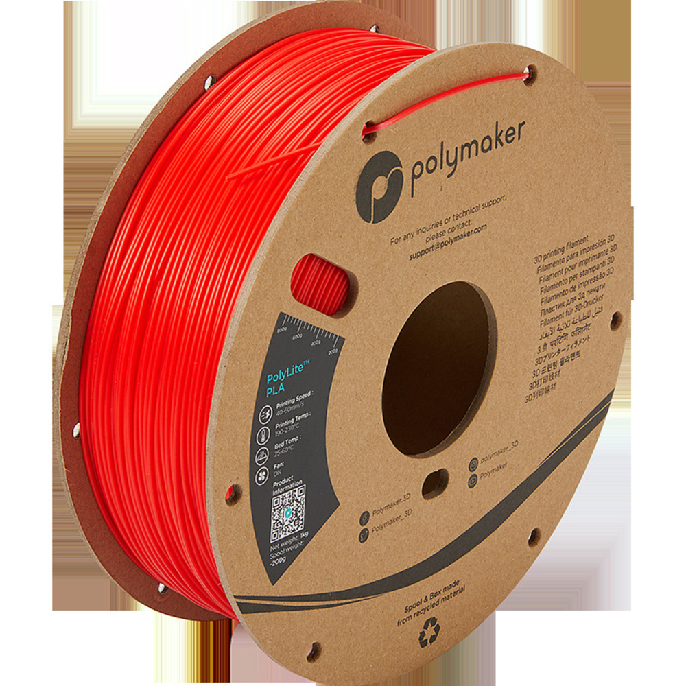 Polymaker PLA-Filament PolyLite, rot, 1,75 mm, 1 kg