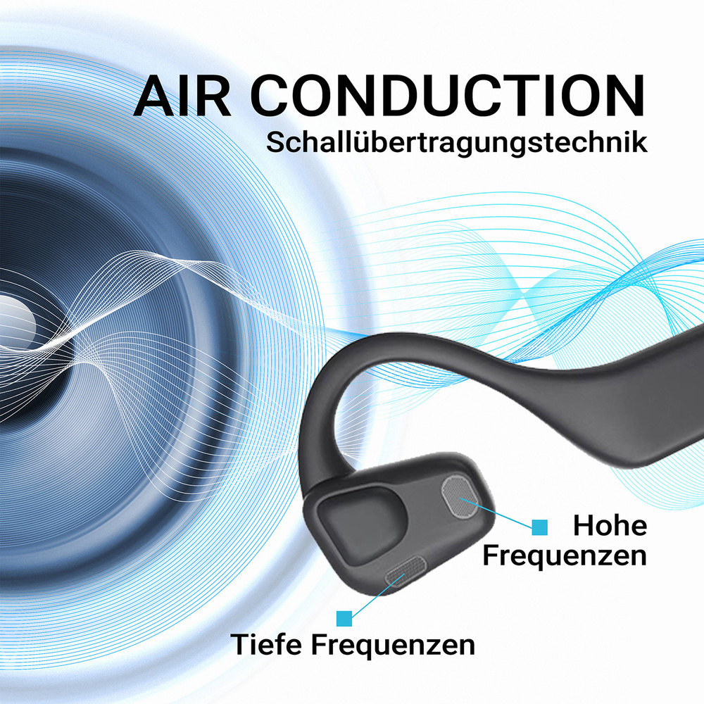 XORO Open-Ear-Kopfhörer KHB 35, Richtschall, Bluetooth 5.2, integriertes Mikrofon