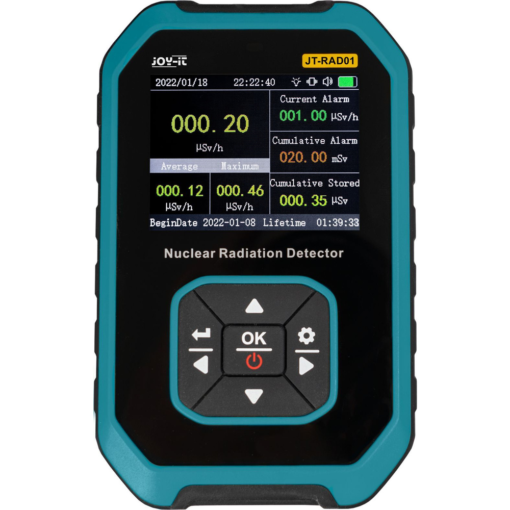Joy-IT Strahlungsmessgerät JT-RAD01 mit Geiger-Müller-Zählrohr