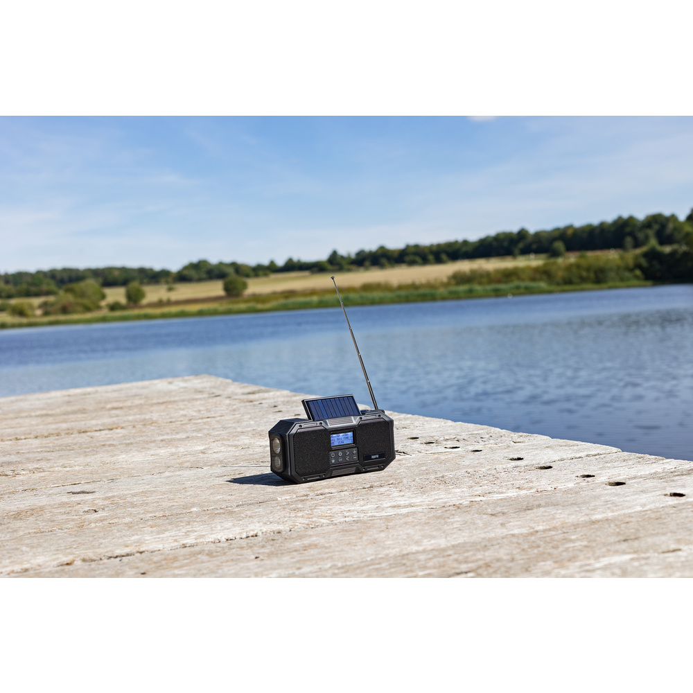 Imperial Kurbelradio OR1, UKW/DAB+, Solar-Panel, Handkurbel, Akkubetrieb, LED-Leuchte, Bluetooth