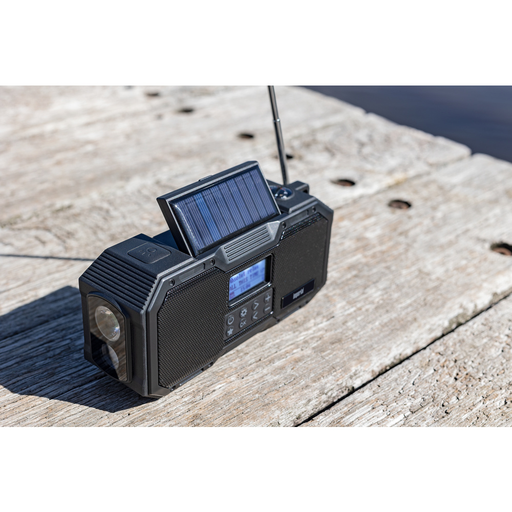 Imperial Kurbelradio OR1, UKW/DAB+, Solar-Panel, Handkurbel, Akkubetrieb, LED-Leuchte, Bluetooth