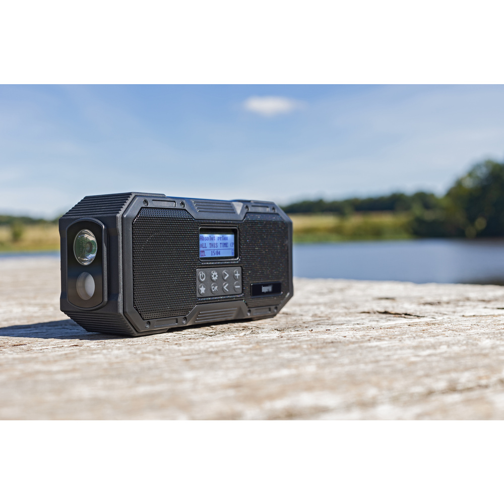 Imperial Kurbelradio OR1, UKW/DAB+, Solar-Panel, Handkurbel, Akkubetrieb, LED-Leuchte, Bluetooth