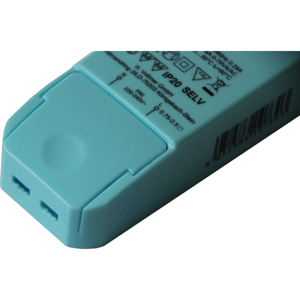insatech Elektronischer 12-V-Transformator LED-/Halogenlampen, LED-Trafo, 0-70 W, 12 V AC, dimmbar