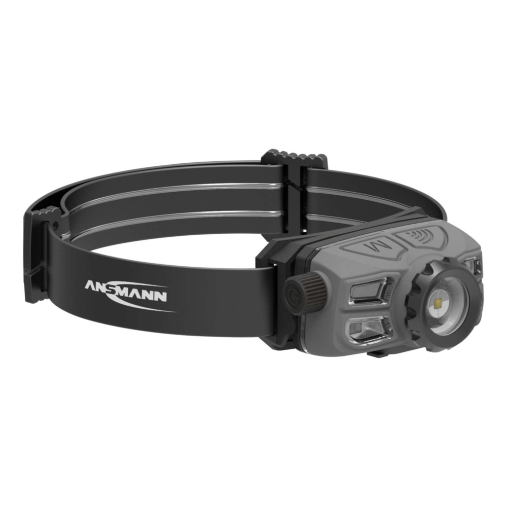 Ansmann LED-Stirnleuchte HD450FRS, Gestensteuerung, Stufenloses Dimmen, 450 lm, IP65