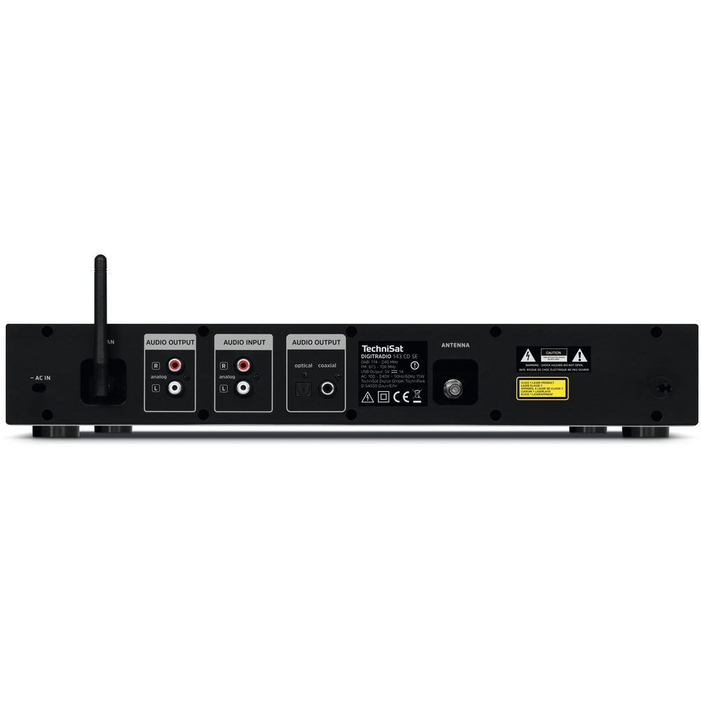 TechniSat Radio-Hi-Fi-Tuner DigitRadio 143 CD (V3), DAB+/UKW/Internetradio, Bluetooth, CD, schwarz
