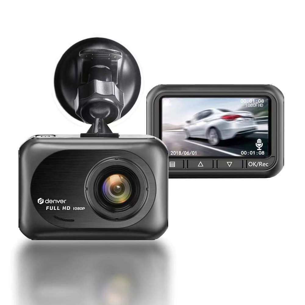 Denver Kfz-Dashcam CCT-2008, 1080p, 12 MP, 6,22-cm-IPS-Display, 120°-Weitwinkel
