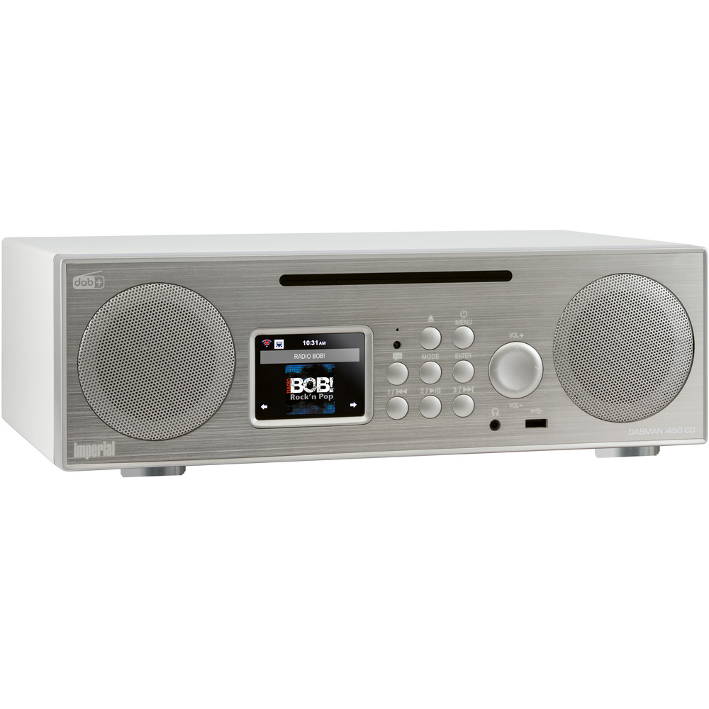 Imperial Hybrid-Unterbau-/Küchenradio DABMAN i450CD, UKW/DAB+/Internet, Bluetooth, CD, silber