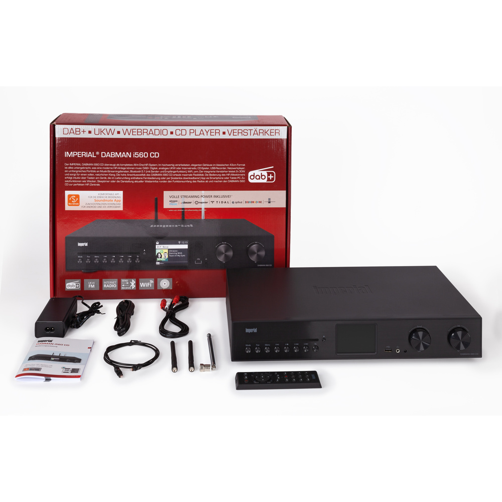 Imperial Radio-Hi-Fi-Tuner DABMAN i560 CD, DAB+/UKW/Internetradio, Verstärker, Bluetooth, CD-Player