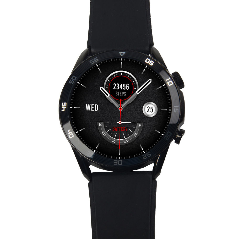 FontaFit AMOLED-Smartwatch LEMA, schwarz, 3,6-cm-Display, SPO2, Schlafanalyse, Telefonfunktion, IP68