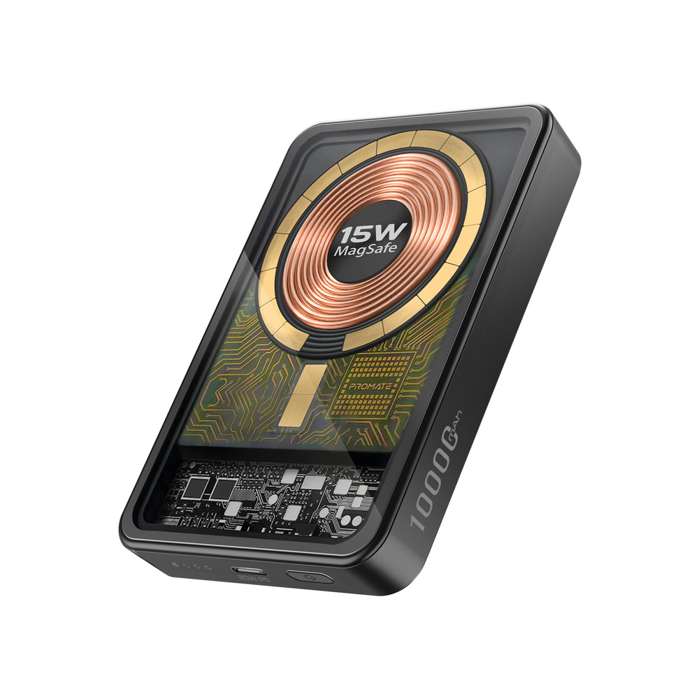 Promate Mag-Safe Wireless Charging Powerbank LucidPack-10 mit 10000 mAh und USB-C-Anschluss