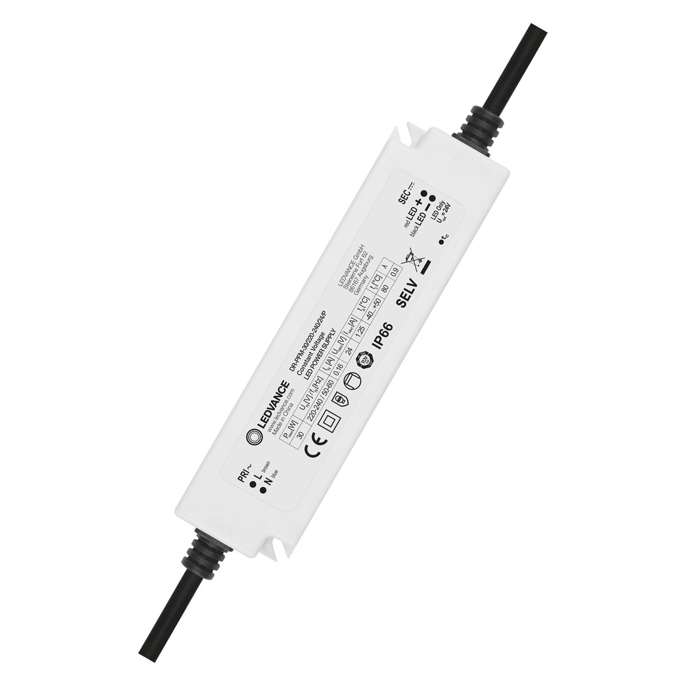 LEDVANCE LED-Netzteil / LED-Trafo DR-PFM-030, 30 W, 24 V DC, 1,25 A, Konstantspannung, IP66