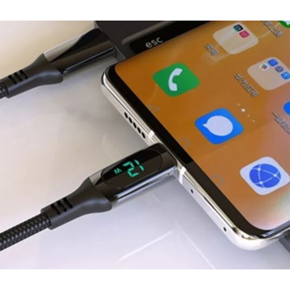Fontastic USB-C-Lade-/Datenkabel KUVA, mit LED-Display, Power Delivery, 480 Mbit/s