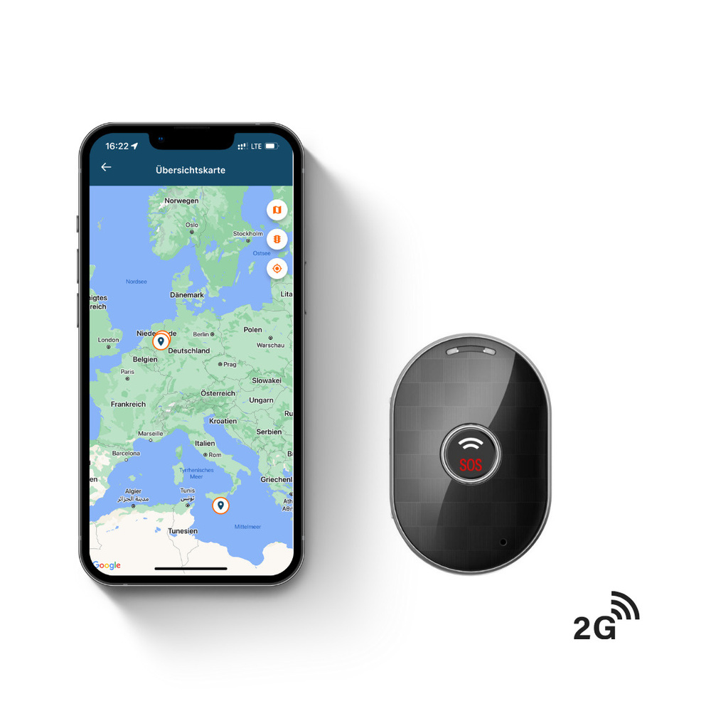 trackilive GPS-Tracker TL-5 2G, mit SOS-Taste, Geo-Fencing, 30-Tage-Historie, IPX4