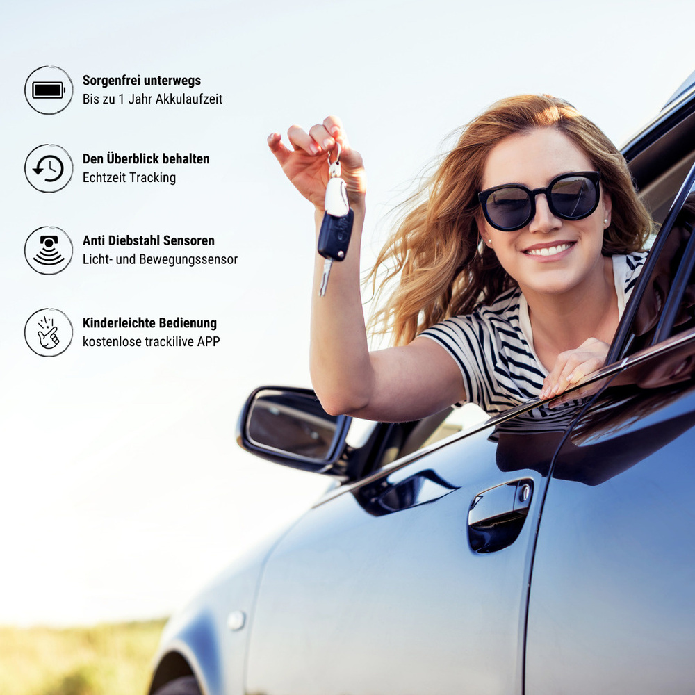 trackilive GPS-Tracker TL-60, 4G, mit Magnet & Lichtsensor, Geo-Fencing, 7800-mAh-Akku, IP68
