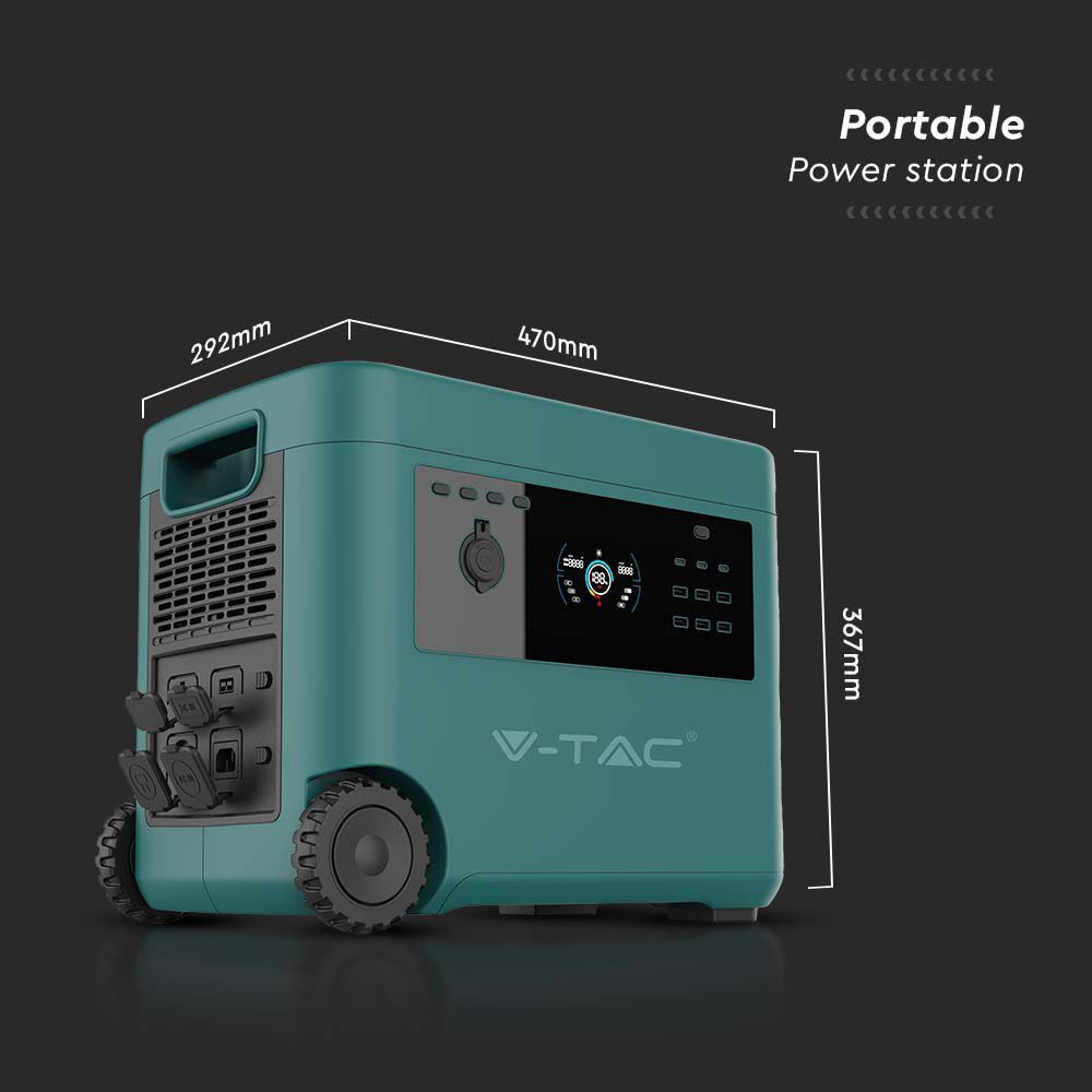 V-TAC LiFePO4-Stromspeicher mit 2016 Wh und 2000 W Ausgangsleistung, 42 Ah/44,8 V