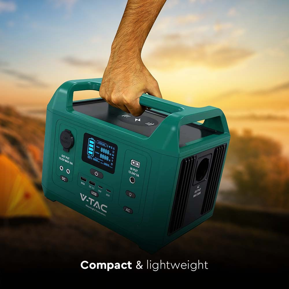 V-TAC LiFePO4-Stromspeicher VT-303N mit 288 Wh und 300 W Ausgangsleistung, 20 Ah/14,8 V