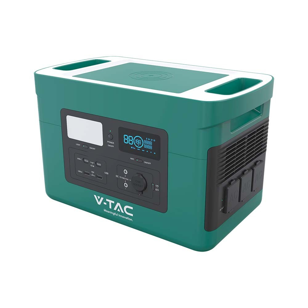V-TAC LiFePO4-Stromspeicher VT-1001N mit 1024 Wh und 1000 W Ausgangsleistung, 46,9 Ah/22,4 V