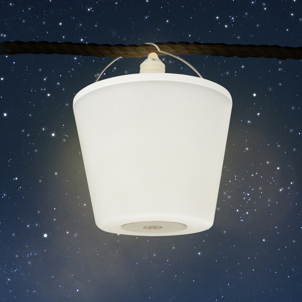 REV Akku-LED-Flaschenleuchte Lamprusco, warmweiß, 3000 K, 130 lm, Touch-Dimmer, IP54