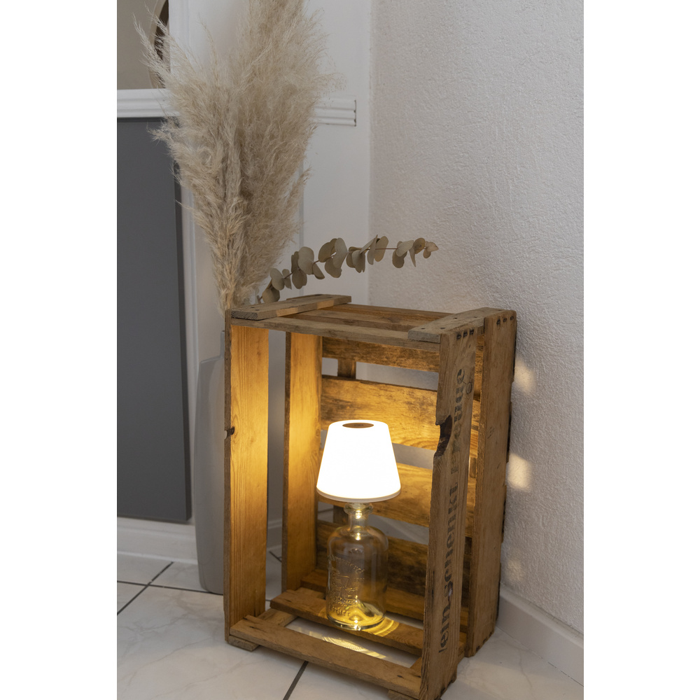 REV Akku-LED-Flaschenleuchte Lamprusco, warmweiß, 3000 K, 130 lm, Touch-Dimmer, IP54