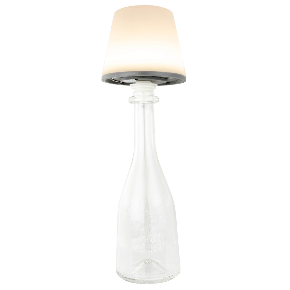 REV Akku-LED-Flaschenleuchte Lamprusco, RGBW, warmweiß, 3000 K, 130 lm, Touch-Dimmer, IP54