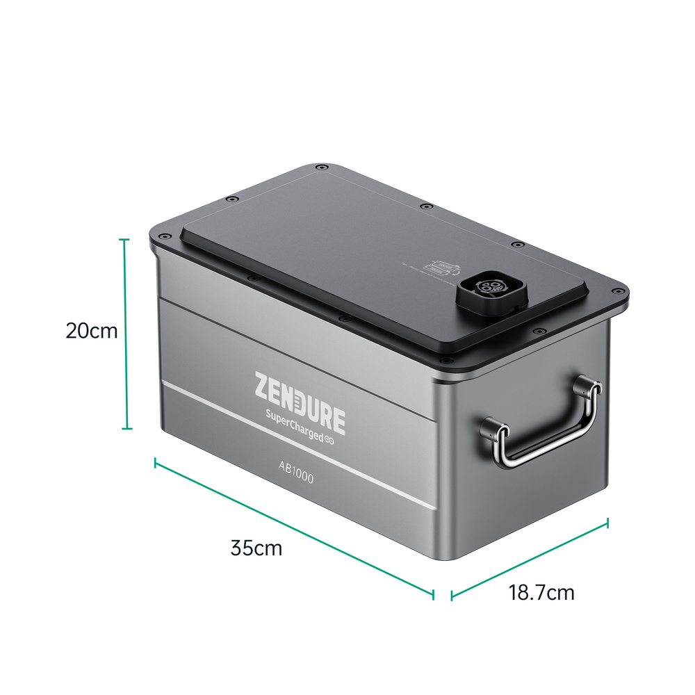 Zendure Zusatzspeicher SolarFlow AB1000, Zusatzakku für Zendure SolarFlow-Set mit 960 Wh