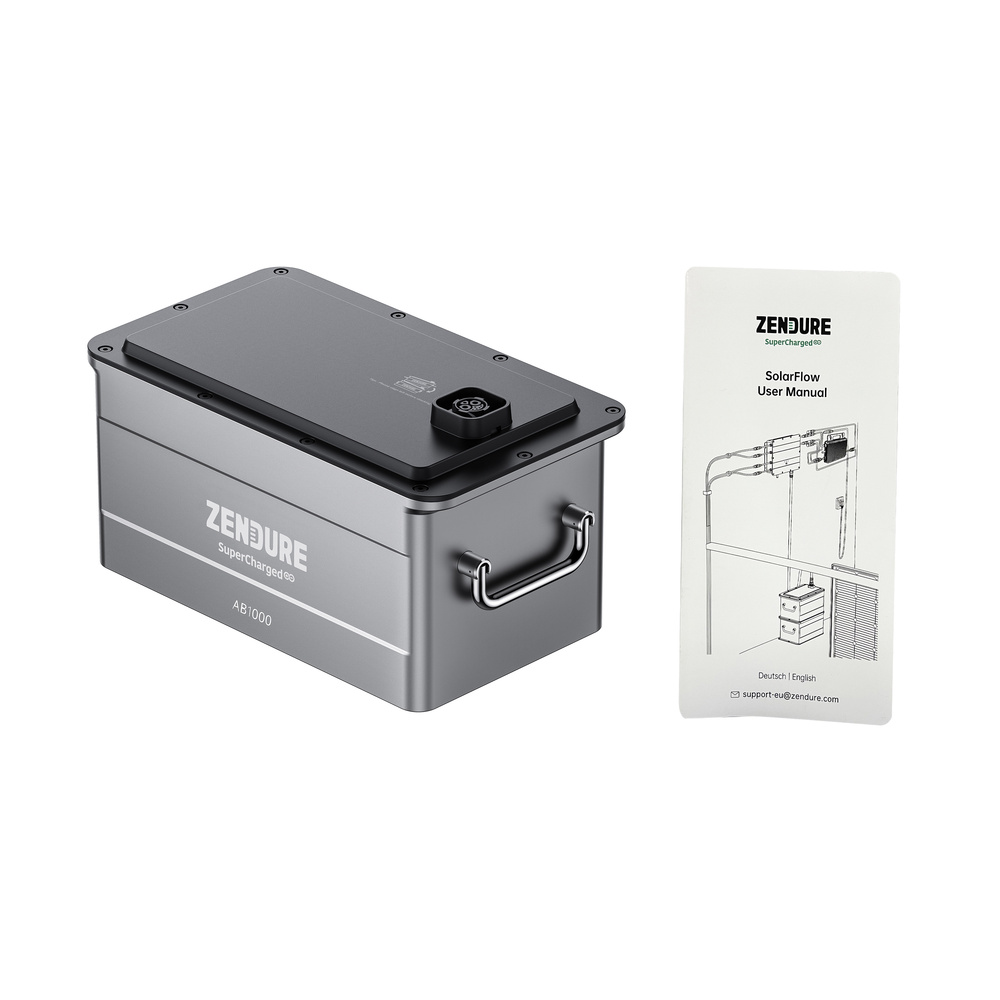 Zendure Zusatzspeicher SolarFlow AB1000, Zusatzakku für Zendure SolarFlow-Set mit 960 Wh