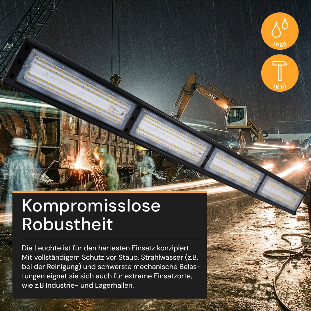 ENOVALITE 300-W-LED-Strahler Linear-HighBay 300,  36000 lm, 120 lm/W, 5000 K, neutralweiß, IP65