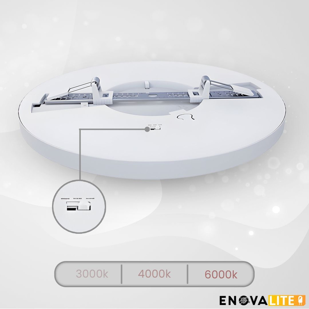 ENOVALITE 24-W-LED-Ein-/Aufbaustrahler CCT-Switch, 2565 lm, verstellbarer Einbaudurchmesser