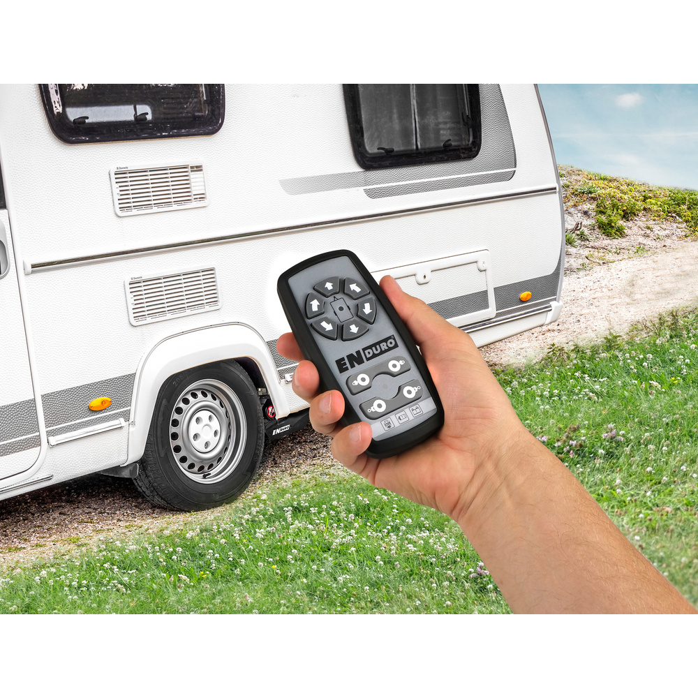 Enduro Caravan-Rangierhilfe EM303A Plus, für ein- & doppelachsige Anhänger, Automatik-Rollen