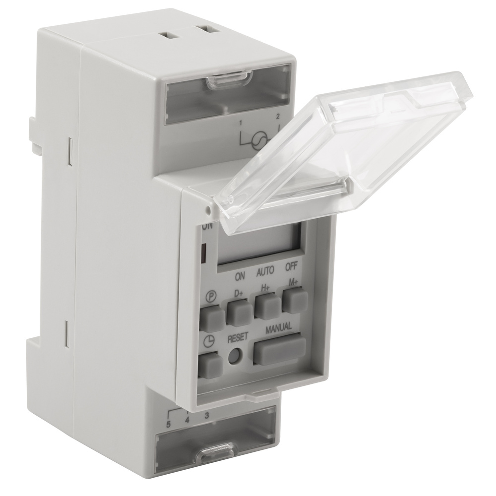 McPower digitale Zeitschaltuhr STE-3, Hutschienenmontage, 230V / 16A, Max. 3600 W