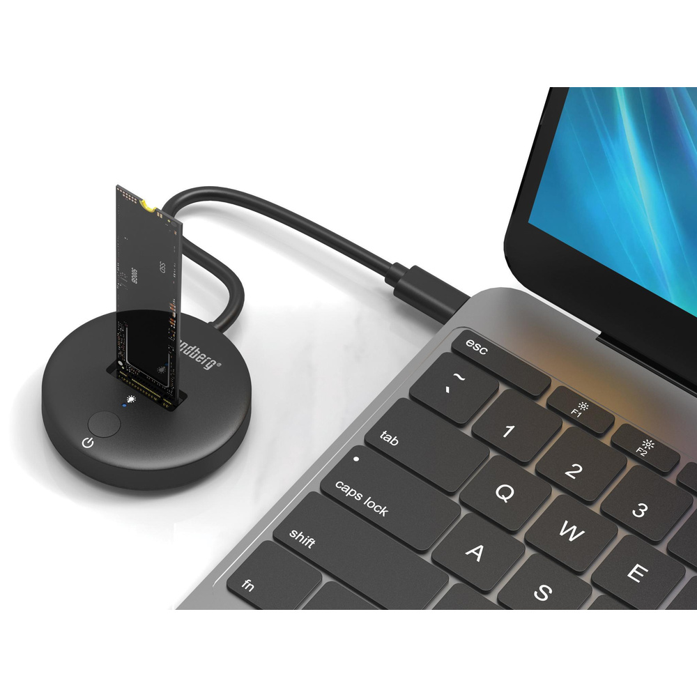 Sandberg USB-3.2-Dockingstation für M.2-/NVMe-SSD 136-47, bis 10 Gbit/s, max. 4 TB, Windows/macOS