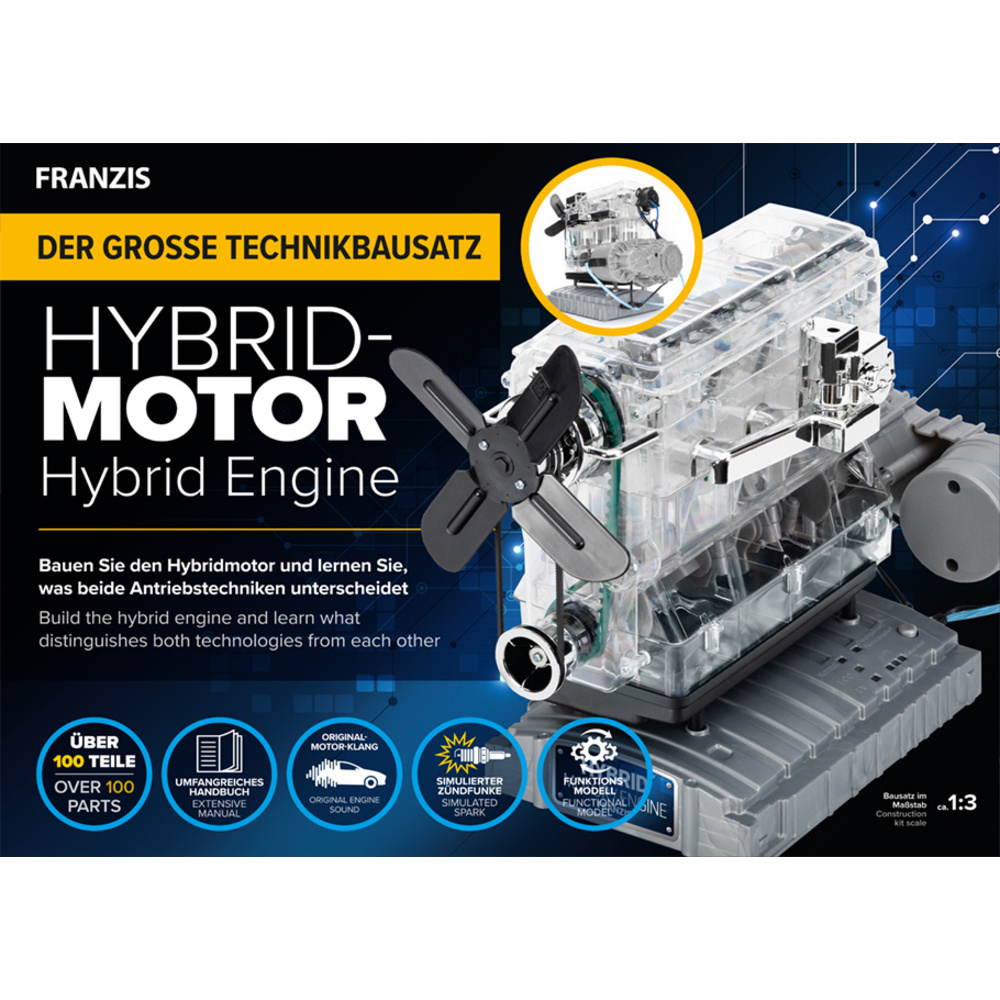Franzis Technikbausatz Hybridmotor, Maßstab 1:3