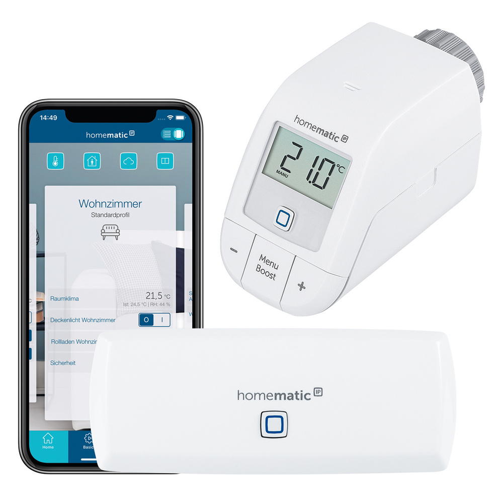 Homematic IP Smart Home Set WLAN Heizen S mit WLAN Access Point und Heizkörperthermostat