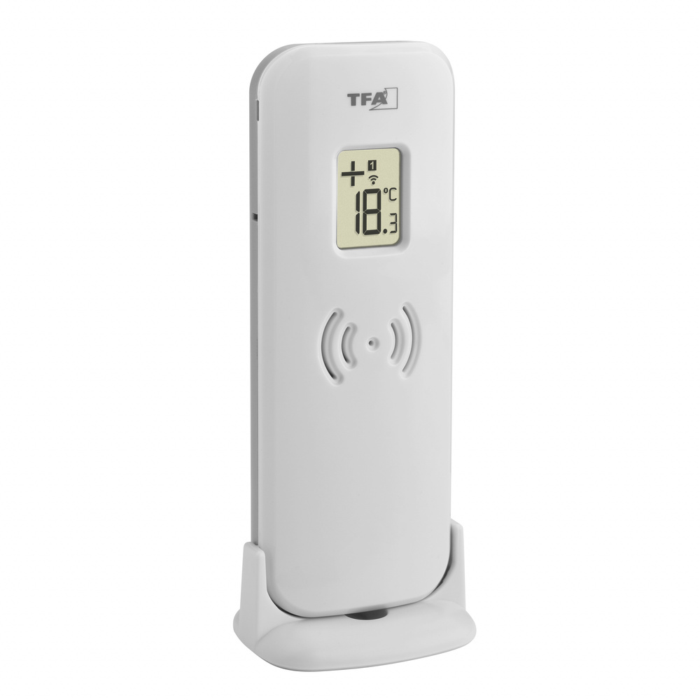 TFA Funk-Thermometer COOL@HOME, mit Uhrzeit und Datumsanzeige, Innen-/Außentemperatur