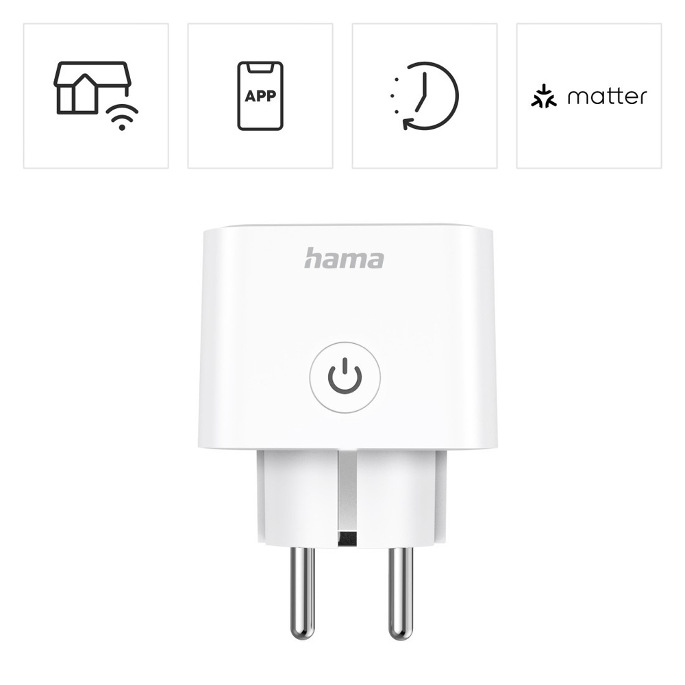 Hama Smarte WLAN-Steckdose, matt