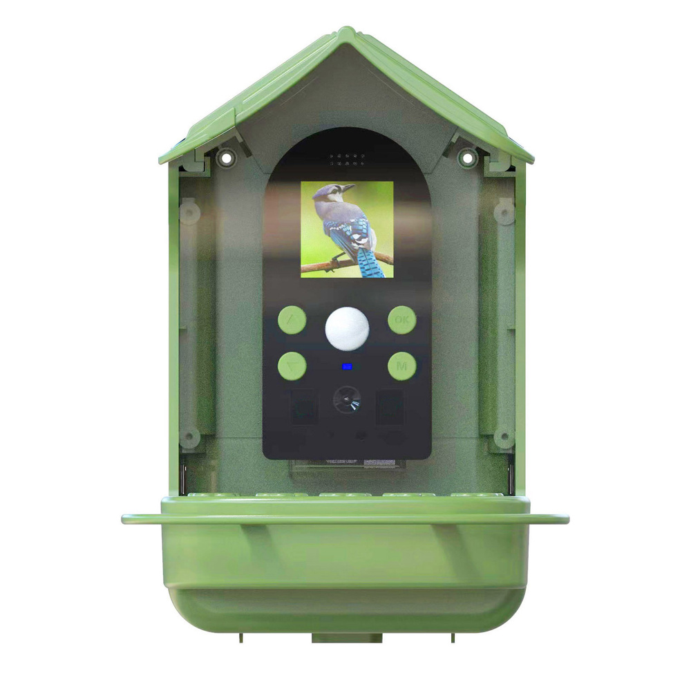 EASYPIX Vogelfutterhaus -BirdyCam- mit HD-Kamera, Solar-Panel und Akku, speichert auf microSD-Karte