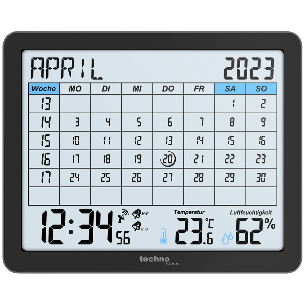 technoline digitaler Tischkalender WT 2600