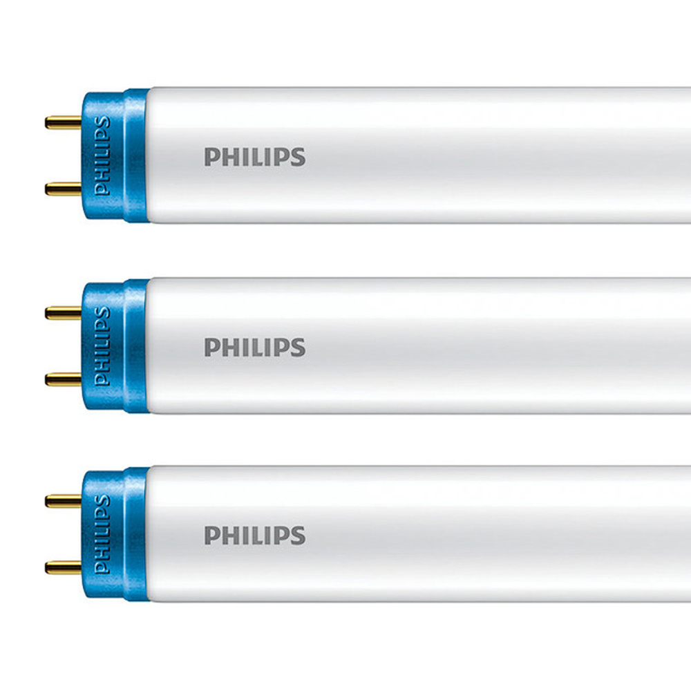 Philips 3er-Set 20-W-T8-LED-Röhrenlampe CorePro LEDtube, 2200 lm, kaltweiß, KVG/VVG, 150 cm