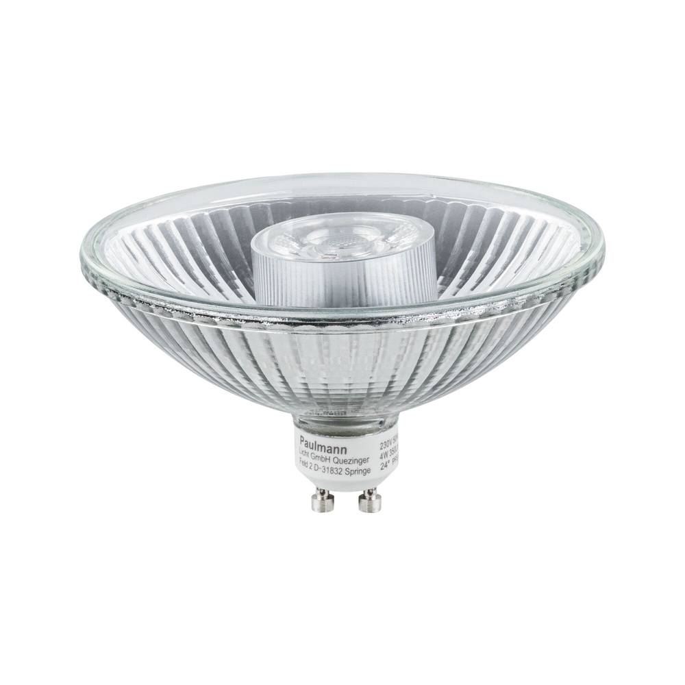 Paulmann 4-W-LED-Reflektorlampe, QPAR111 Form, GU10-Sockel, 350 lm, 24 °, warmweiß, 2700 K