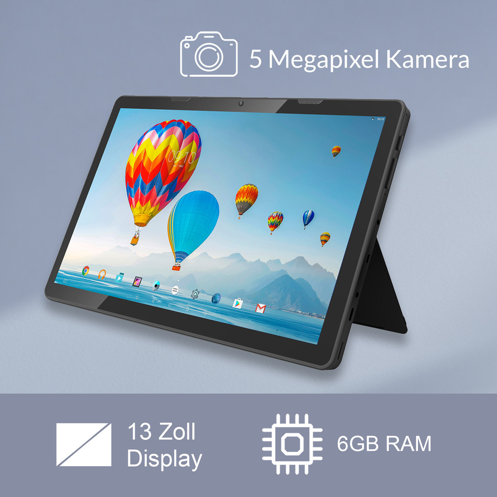 Xoro Großformat-Tablet MegaPAD 1333 Pro, 33,78-cm-IPS-Display (13,3"), Full-HD, Android 13, VESA 75