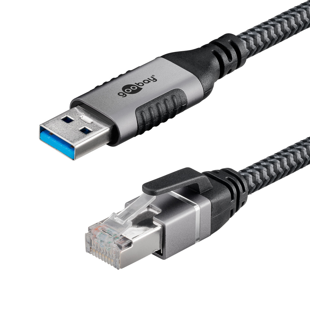 goobay Ethernet-Kabel USB-A 3.0 auf RJ45, 1 m