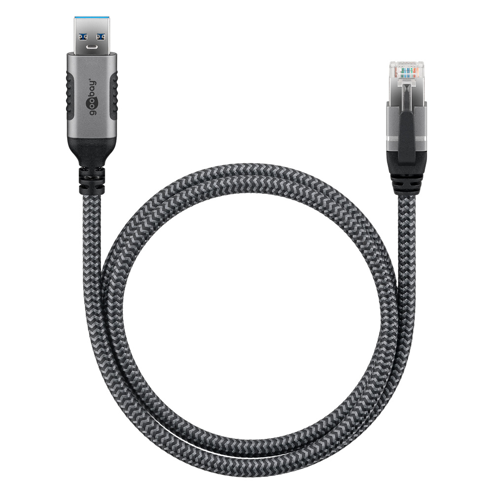 goobay Ethernet-Kabel USB-A 3.0 auf RJ45, 1 m